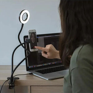 Swipe Smartphone Holder with LED Vlogging Light